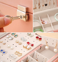 Coffret à bijoux compact, serrure et intérieur velours - vue 6